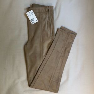 NWT - H&M size 2 Tan/Beige Suede Pants